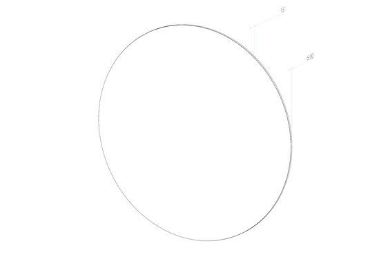 Rundt spejl på mål