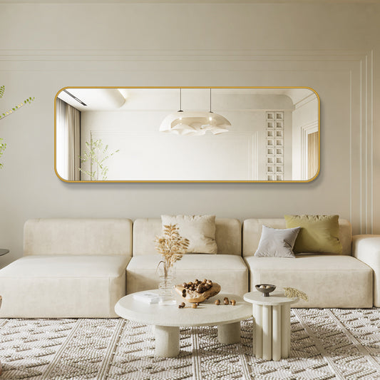 Stort Spejl 170x60 cm - Guld ramme