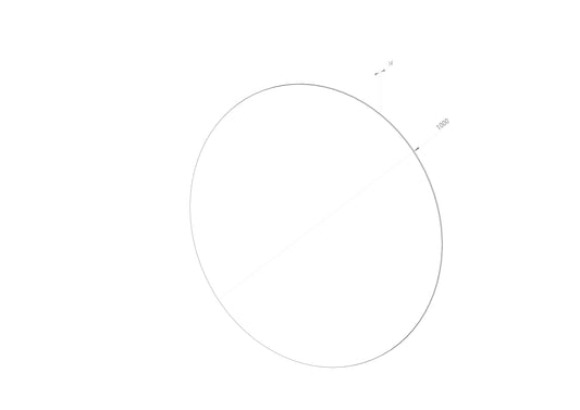 Rundt spejl Ø100 cm