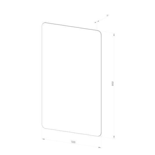Rektangulært Spejl 50x80 cm