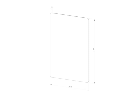 Rektangulært Spejl 80x120 cm