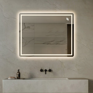 Firkantede spejle med frontlight