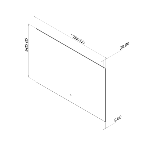 Rektangulært LED Spejl med Antidug 120x80 cm