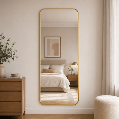 Helfigur spejl 60x170 cm - Guld ramme