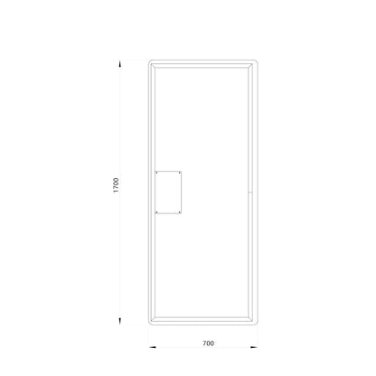 Helfigur Spejl med LED-lys 70x170 cm