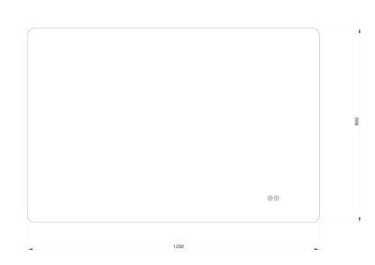 Rektangulært Spejl med LED-lys og Antidug 120x80 cm