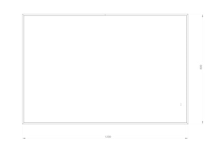 Rektangulært Spejl med LED-lys i Ramme og Antidug 120x80 cm, Sort Ramme