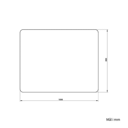 Rektangulært Spejl 100x80 cm