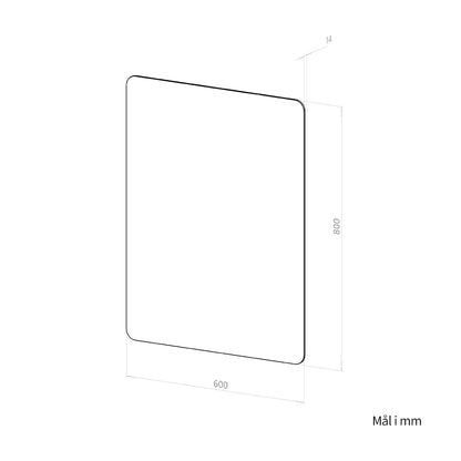Rektangulært Spejl 60x80 cm