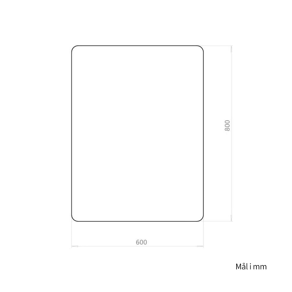 Rektangulært Spejl 60x80 cm