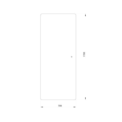 Helfigur Spejl med LED-lys 70x170 cm