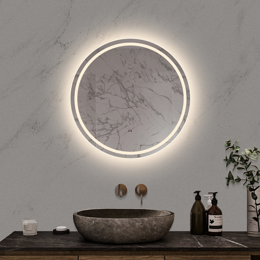 Rundt Spejl med Frontlight LED-lys og Antidug Ø60 cm