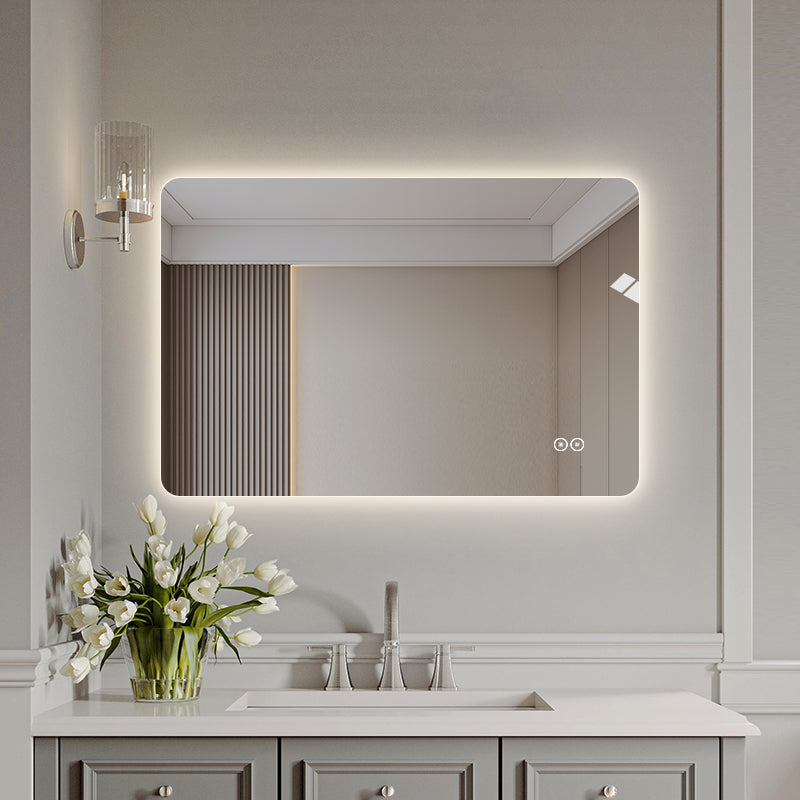 Rektangulært Spejl med LED-lys og Antidug 120x80 cm