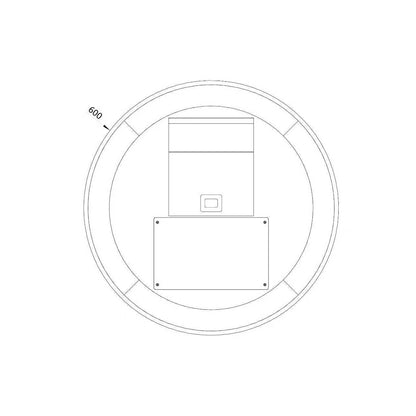 Rundt Spejl med Frontlight LED-lys og Antidug Ø60 cm