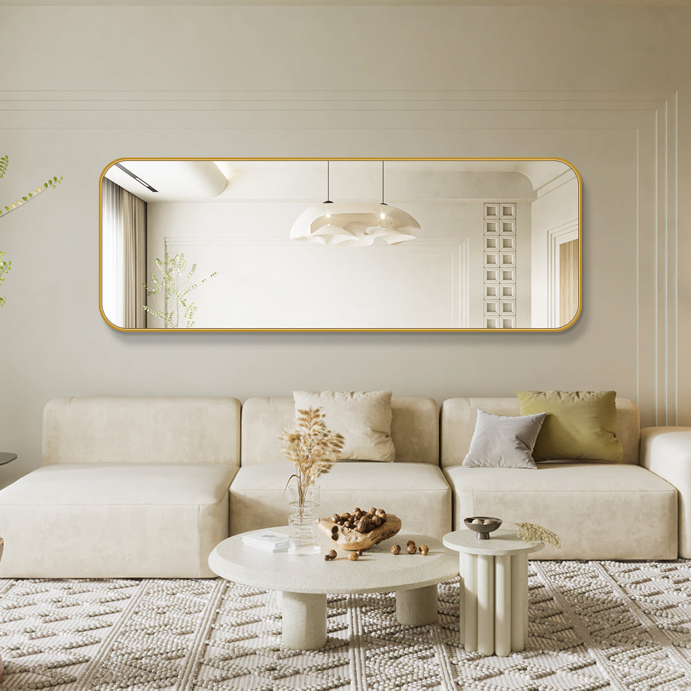 Stort Spejl 170x60 cm - Guld ramme