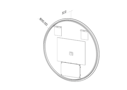 Rundt LED spejl med Antidug Ø 80 cm