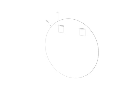 Rundt spejl Ø100 cm