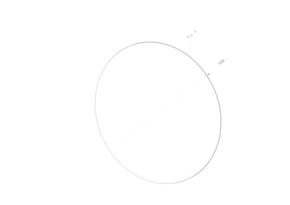 Rundt spejl Ø100 cm