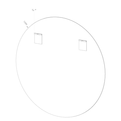 Rundt spejl Ø120 cm