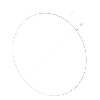 Rundt spejl Ø120 cm