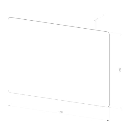 Rektangulært Spejl 120x80 cm