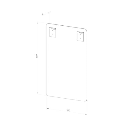 Rektangulært Spejl 50x80 cm