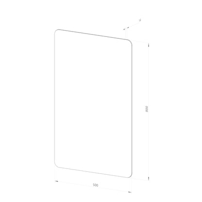 Rektangulært Spejl 50x80 cm