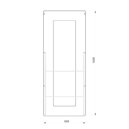 Helfigur Spejl med LED-lys 65x165 cm til både gulv og væg