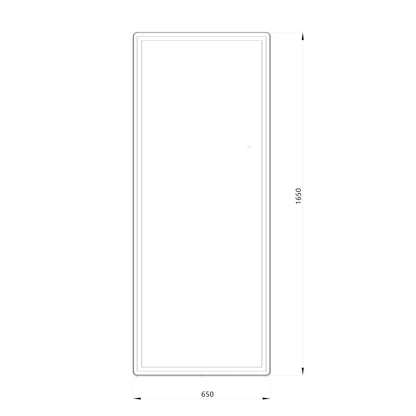 Helfigur Spejl med LED-lys 65x165 cm til både gulv og væg