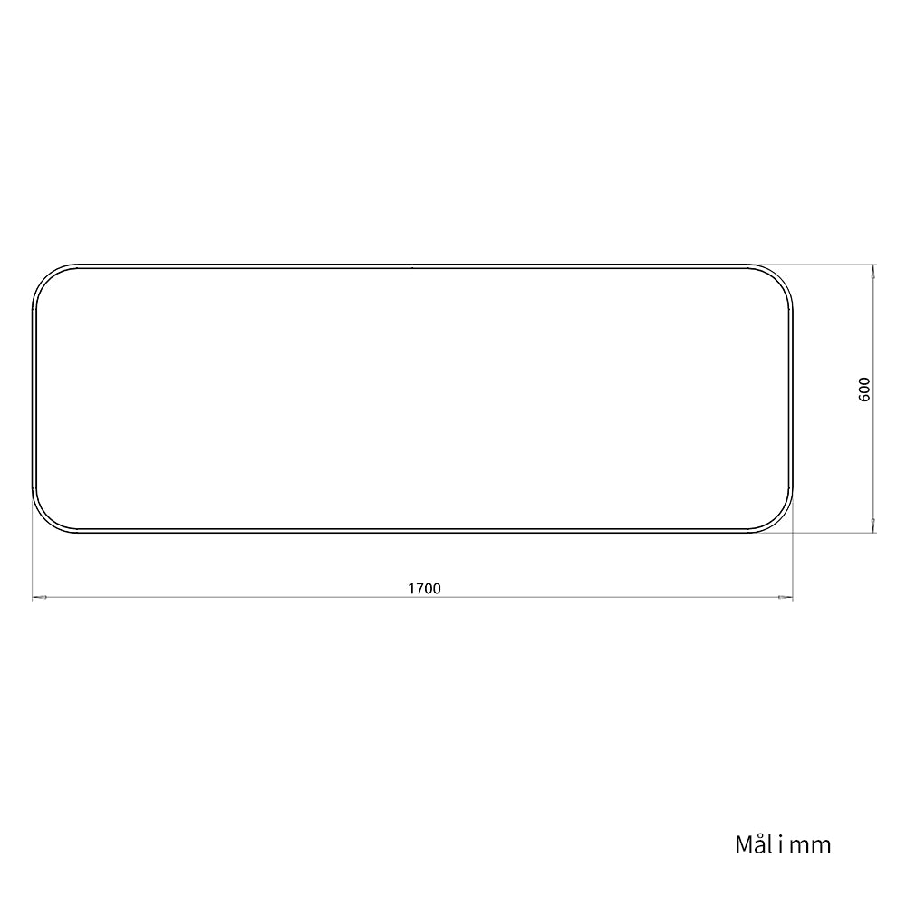 Stort Spejl 170x60 cm - Guld ramme