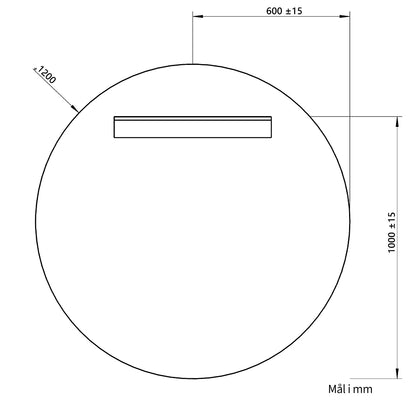 Rundt spejl Ø120 cm