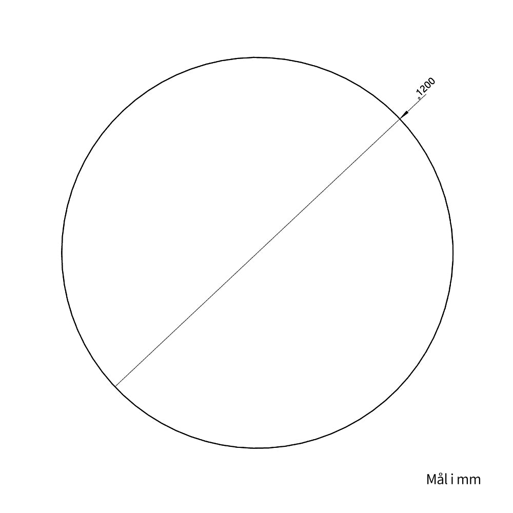 Rundt spejl Ø120 cm