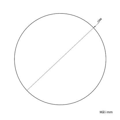 Rundt spejl Ø120 cm