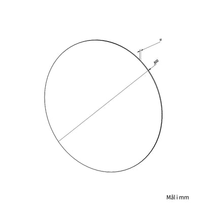 Rundt spejl Ø80 cm