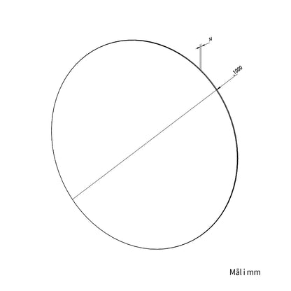 Rundt spejl Ø100 cm