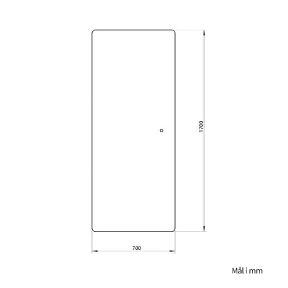 Helfigur Spejl med LED-lys 70x170 cm