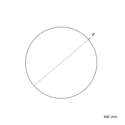 Rundt spejl Ø80 cm