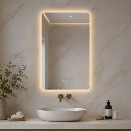 Rektangulært Spejl med LED-lys og Antidug 50x80 cm